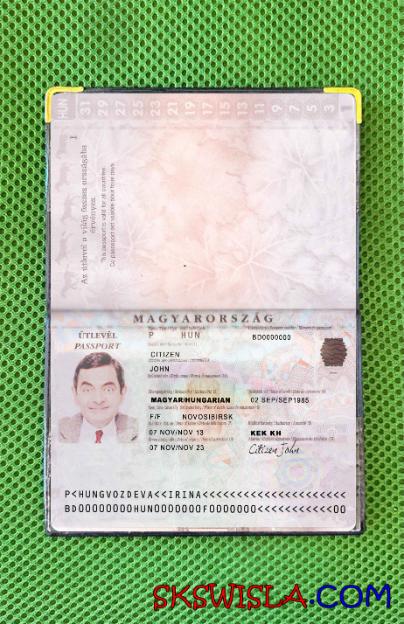 Węgry paszport wersja 2 wygląd zdjęcia pliki PSD, skan i fotografowany obraz